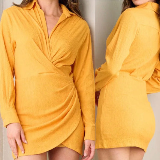 Orange Surplice Dress