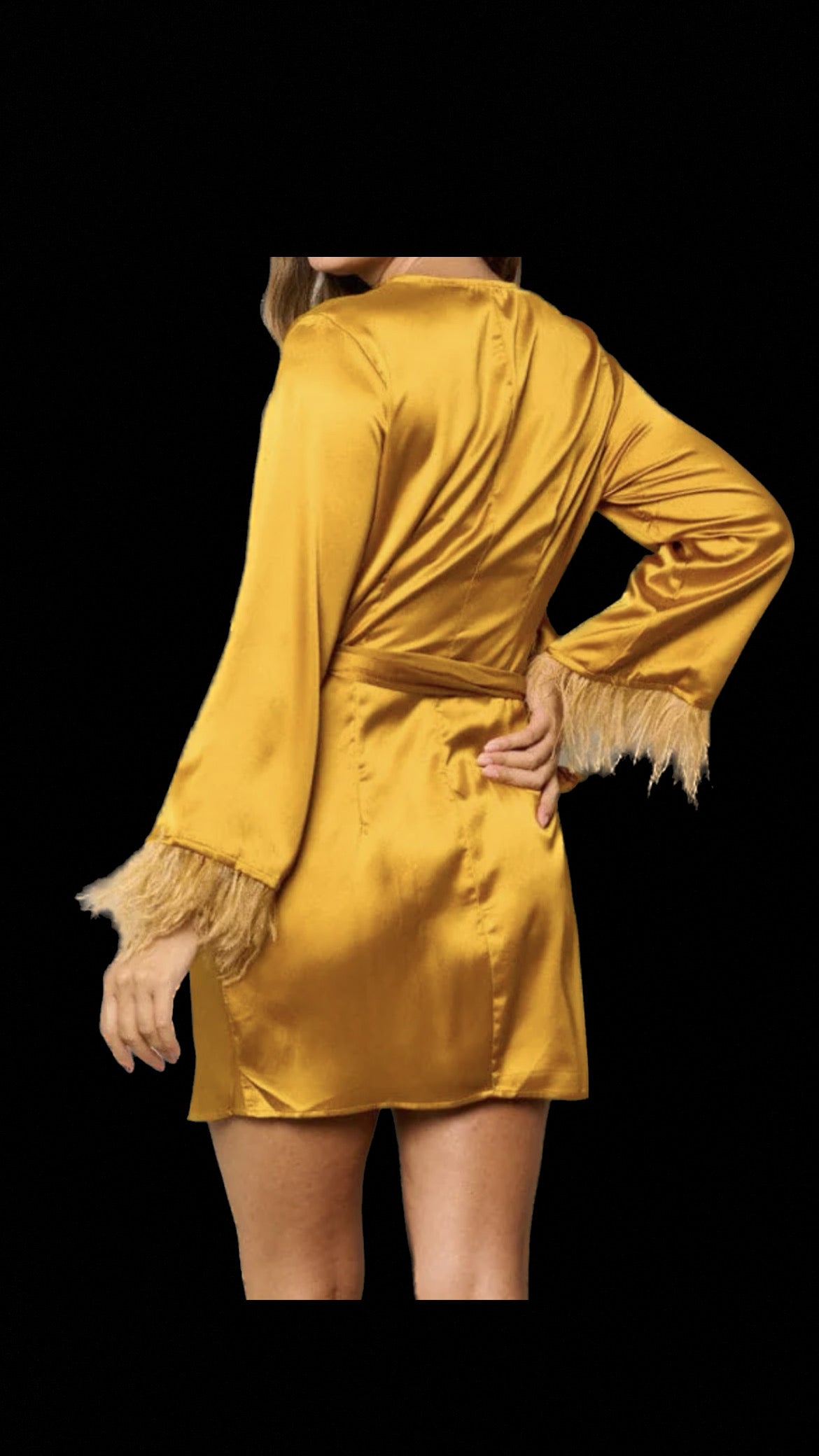 Silked Self Wrap Dress