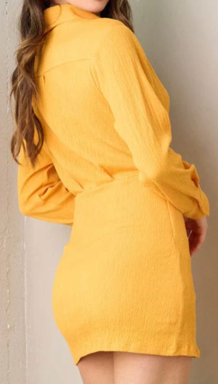 Orange Surplice Dress