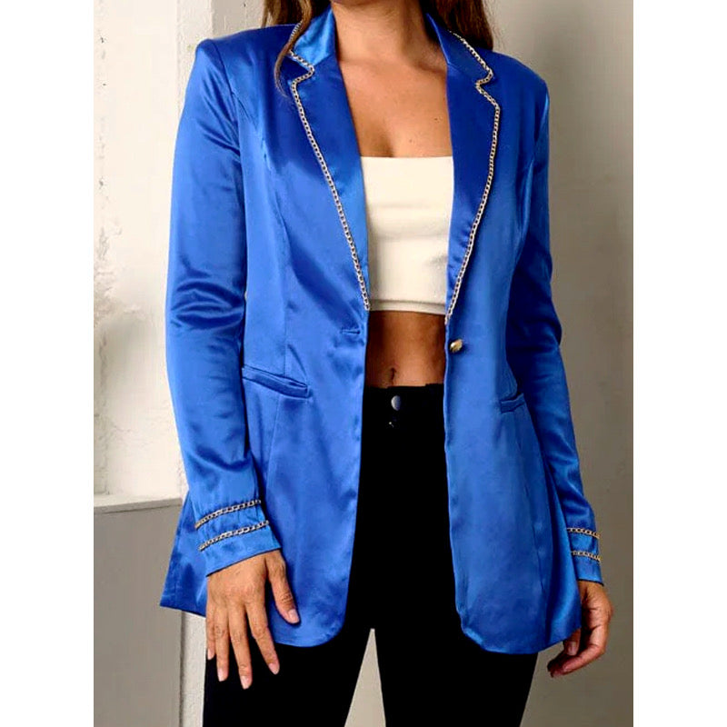 Chained Satin Blazer