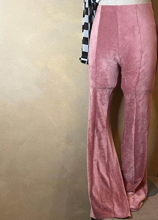 Stretchy Blush Bell Bottom Pants