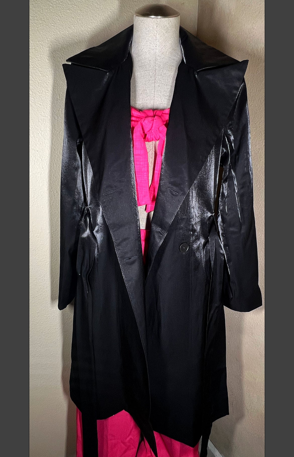 Black Metallic Trench