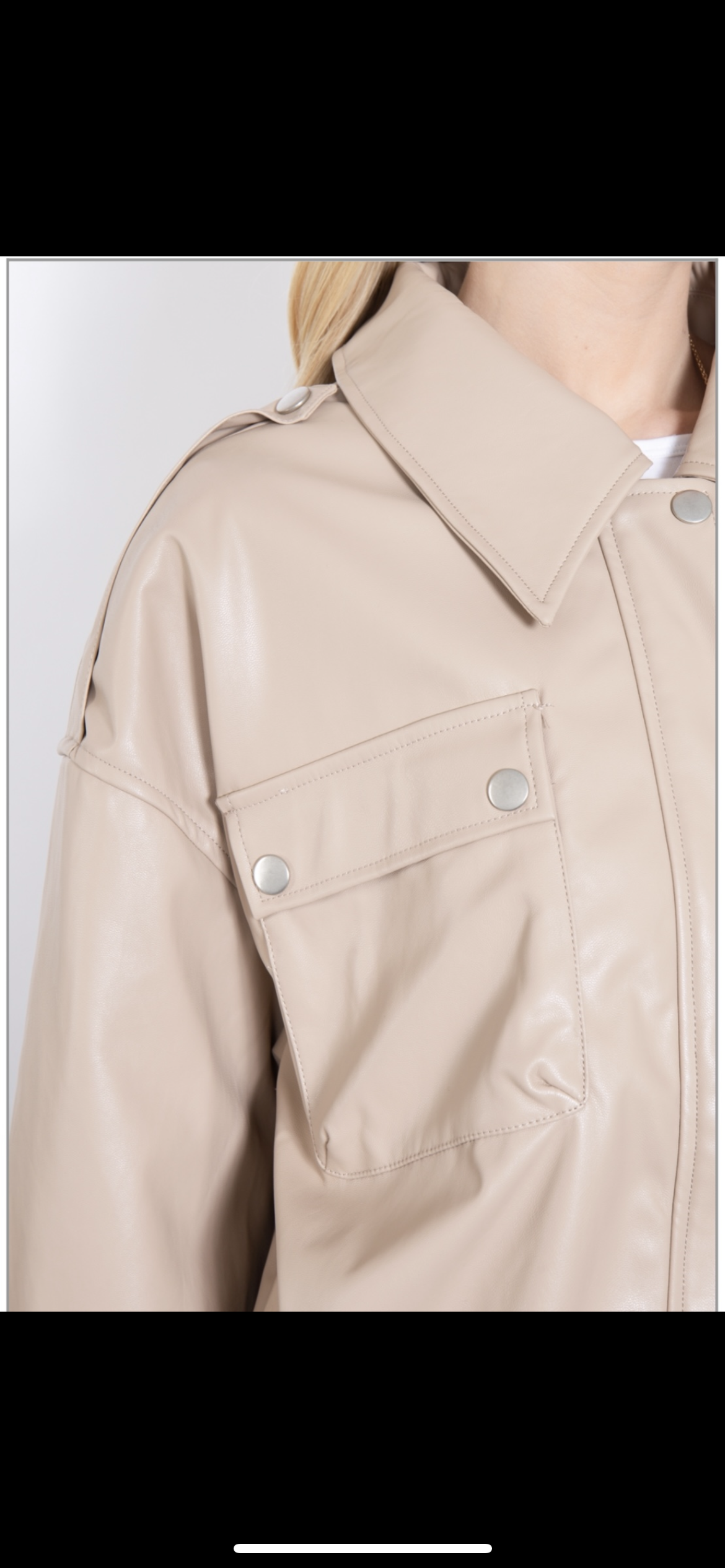Tan Leather Bomber
