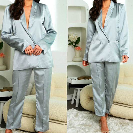 Silk Blazer Set