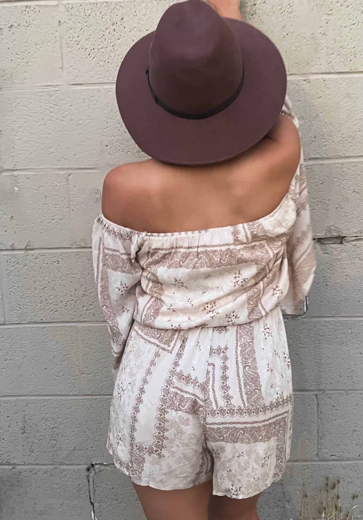 Paisley Off The Shoulder Romper