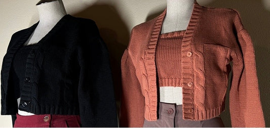 Teddy Cropped Sweater Set