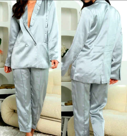 Silk Blazer Set