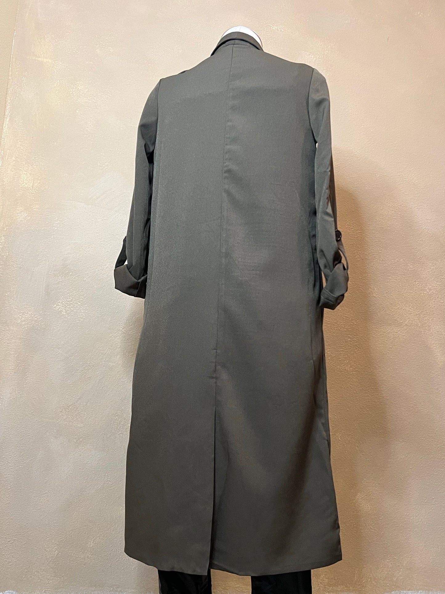 Olive long Trench Coat