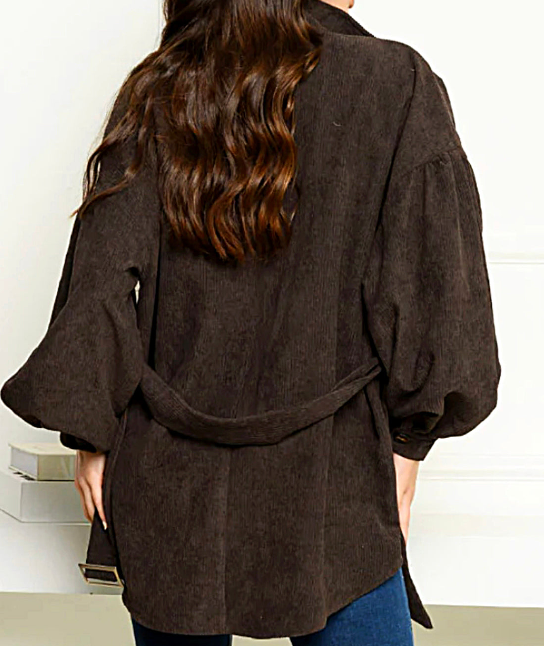 Corduroy Jacket with Belt