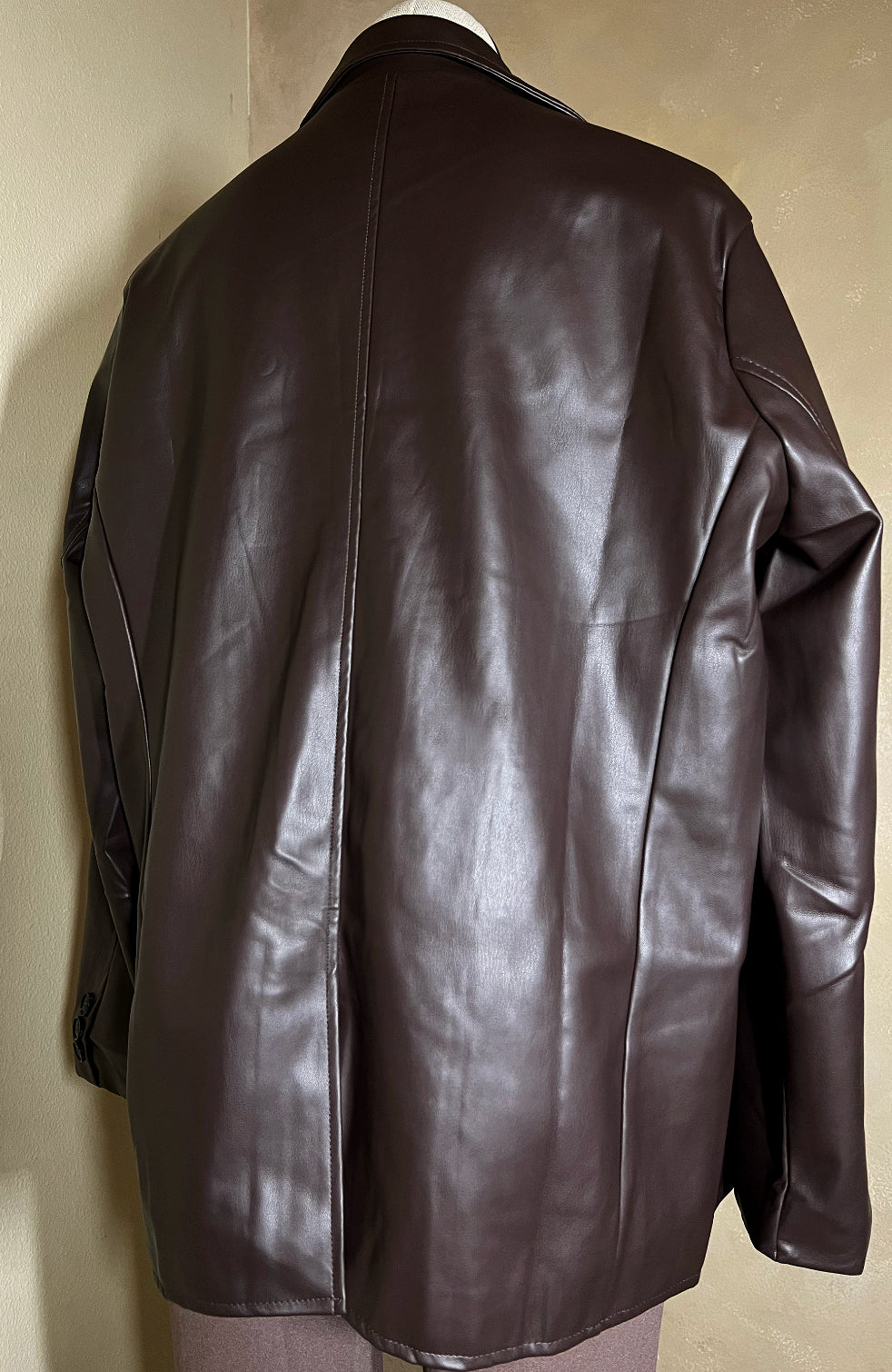 Oversized Faux Leather Coat