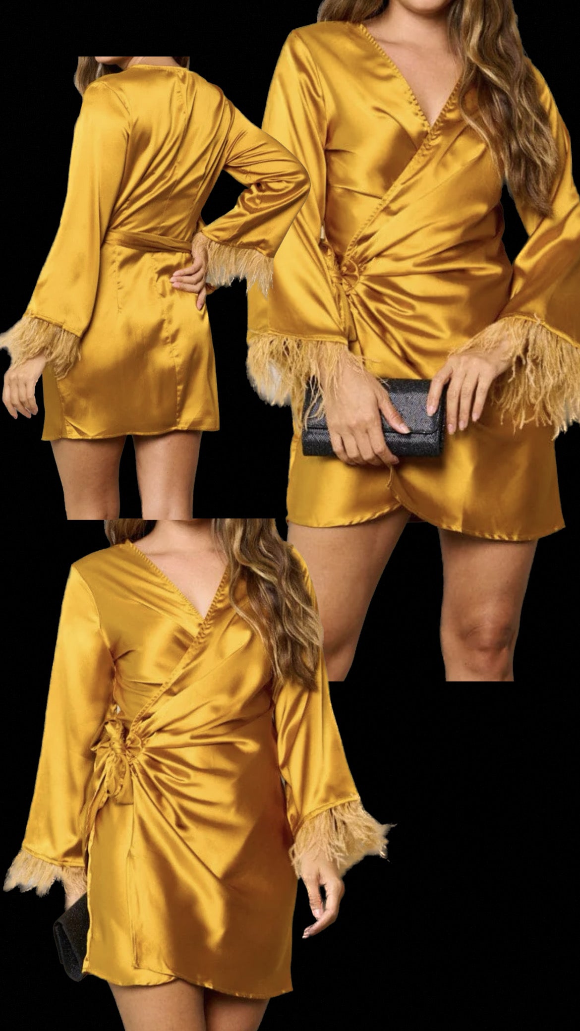 Silked Self Wrap Dress