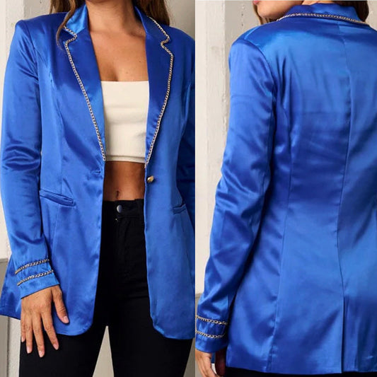 Chained Satin Blazer