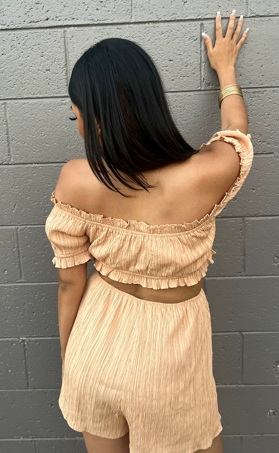 Apricot Cut Out Romper