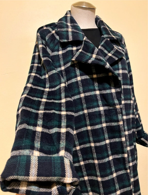 Plaid Trench Coat