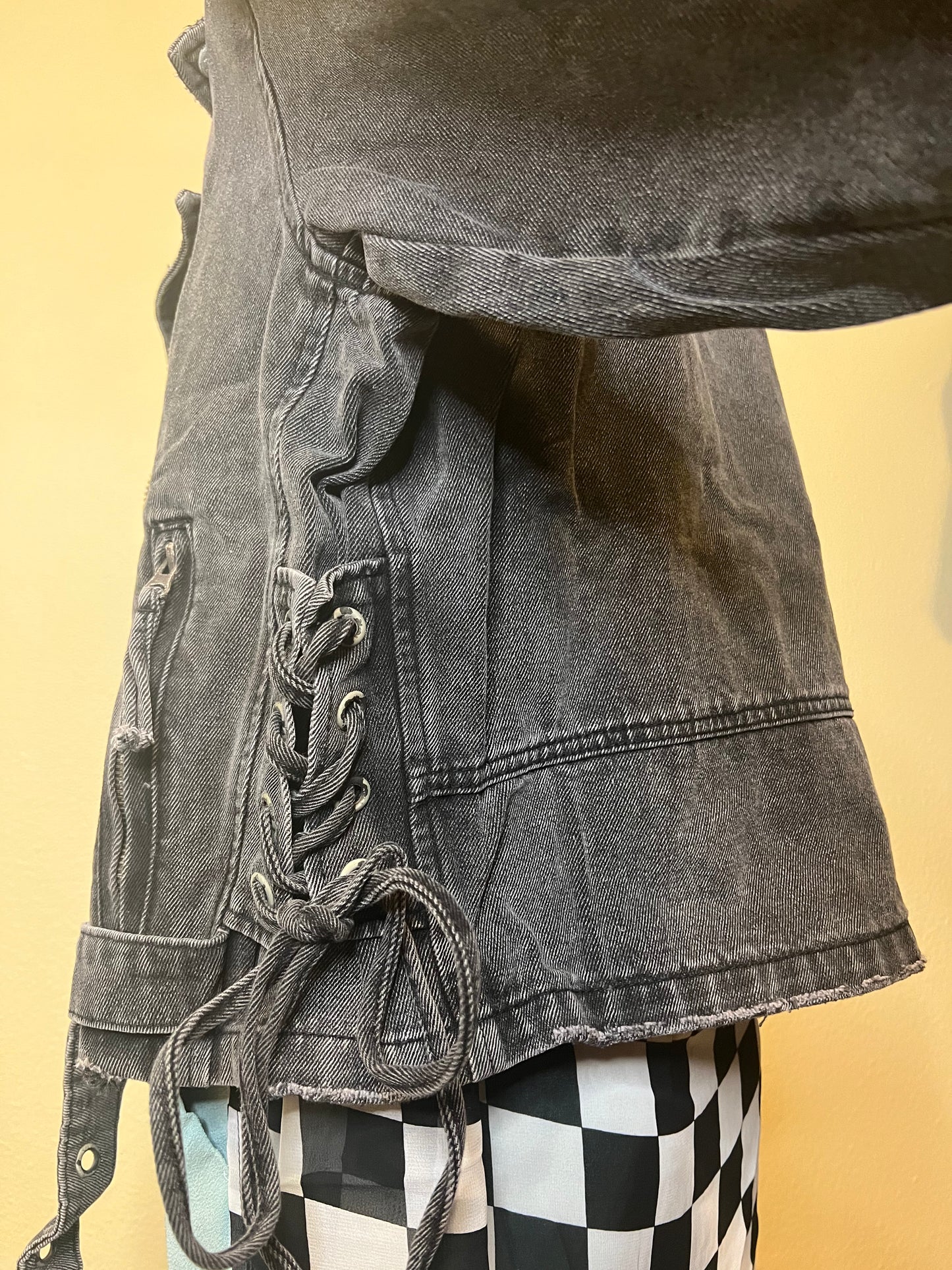 Vintage Denim Belted Jacket