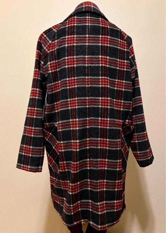 Plaid Trench Coat