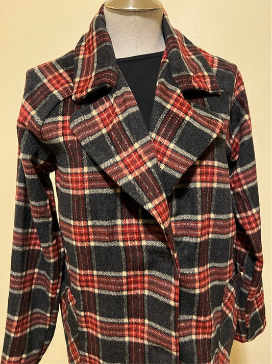 Plaid Trench Coat