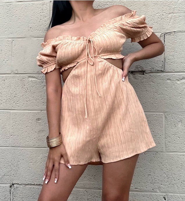 Apricot Cut Out Romper