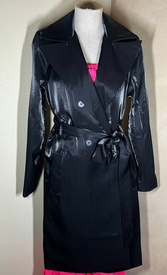 Black Metallic Trench