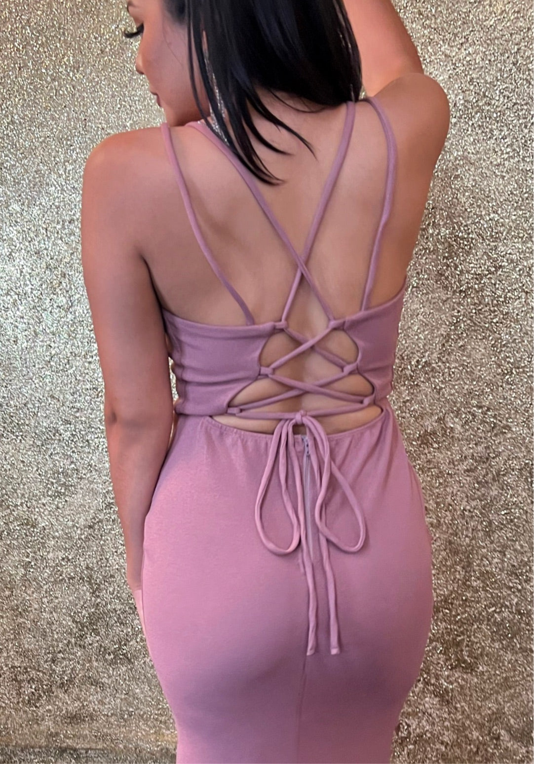 Mauve Formal Dress With Slit